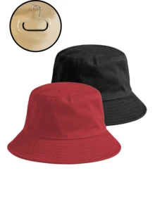 2 chiếc mũ xô kiểu retro màu trơn, unisex, có thể điều chỉnh, phù hợp cho mặc hàng ngày, cô dâu, lễ hội Mardi Gras, đám cưới, phong cách Y2K, đi biển, quà tặng, tiệc độc thân, du lịch, giáo viên, học sinh, đồ dùng cần thiết cho kỳ nghỉ, mũ cho nữ, trận đấu bóng, World Cup. - Mũ của ngư dân - Xem 7