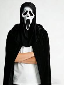 Velvet Hooded Cloak, Adult Wizard Cloak, Unisex, Essential For Vampire And Witch Costumes, Ideal For Halloween And Christmas Parties, Easy To Wear And Store, Perfect Holiday Gift - Multicolor - View 10