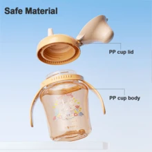 1 chiếc cốc hình mỏ vịt hoạt hình 200ml/6.7oz, miệng rộng có tay cầm, chất liệu PP, cốc uống sữa trực tiếp, có vạch chia rõ ràng. - Nhiều màu - Xem 5