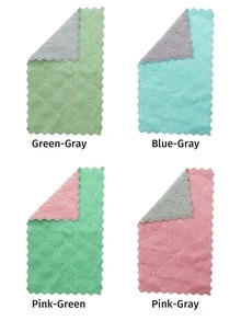 10pcs Polyester Blend Multi-Color Non-Stick Absorbent Cleaning Cloths, Suitable For Kitchen, Bathroom, Home Cleaning - Multicolor - View 11