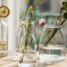 Glass Flower Vase - "Ins" Style European Luxury Mini Transparent Hydroponics Container, Desktop Decor For Living Room - 1PC - View 7
