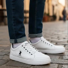 Men's Polo Plus Casual Style Sneakers - Comfortable - White - View 2