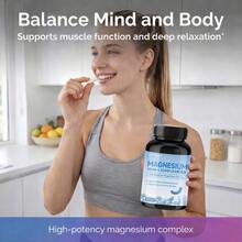 Quit Mood-Magnesio 420 mg Cápsulas - Complejo de Magnesio Quelado 10 en 1 (Glicinato, Citrato, Malato, Óxido, Orotato) - Mineral de Alta Potencia para el Soporte de Huesos, Músculos y Corazón - 90 Cápsulas - 1 botella - Ver 3