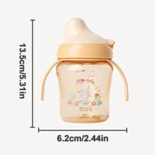 1 chiếc cốc hình mỏ vịt hoạt hình 200ml/6.7oz, miệng rộng có tay cầm, chất liệu PP, cốc uống sữa trực tiếp, có vạch chia rõ ràng. - Nhiều màu - Xem 10
