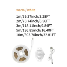 1条DIY友好型5V USB人体感应LED灯带，感应范围1-3米，柔性自粘胶带，适用于楼梯、走廊、卧室、厨房等场所。 - Turtle Shell Motion Sensor Neon Light - 查看 8