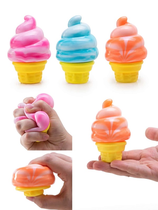 Soft Ice Cream Squeeze Toy, Stress Relief Sensory Toy, Slow Rebound Desktop Toy, Party Favor Gift