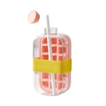 2-In-1 Non-Contact Ice Maker Water Bottle With Straw And Hanging Rope, Silicone Mold, Healthy And Hygienic, Fashionable, Suitable For Beach, Pool Party And Other Occasions, Can Be Directly Placed In Refrigerator To Make Various Refreshing Drinks (Please Install According To The Video) - Multicolor - View 14