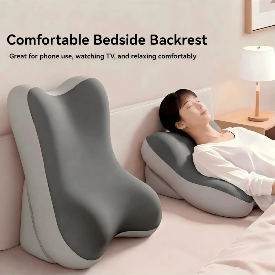 Almohada de respaldo ajustable y desmontable - Cuña de espuma de memoria ergonómica con cuña de elevación de piernas y soporte inclinado, adecuada para soporte de espalda, lectura, etc. (Empaque sellado, por favor abra y ventile antes de usar) - Unitalla - Ver 1