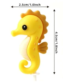 1件海洋動物蛋糕裝飾品，章魚、鯊魚、鯨魚、螃蟹與珊瑚裝飾，適用於嬰兒洗禮、生日，非玩具，請遠離14歲以下孩童 - 彩色 - 查看 22