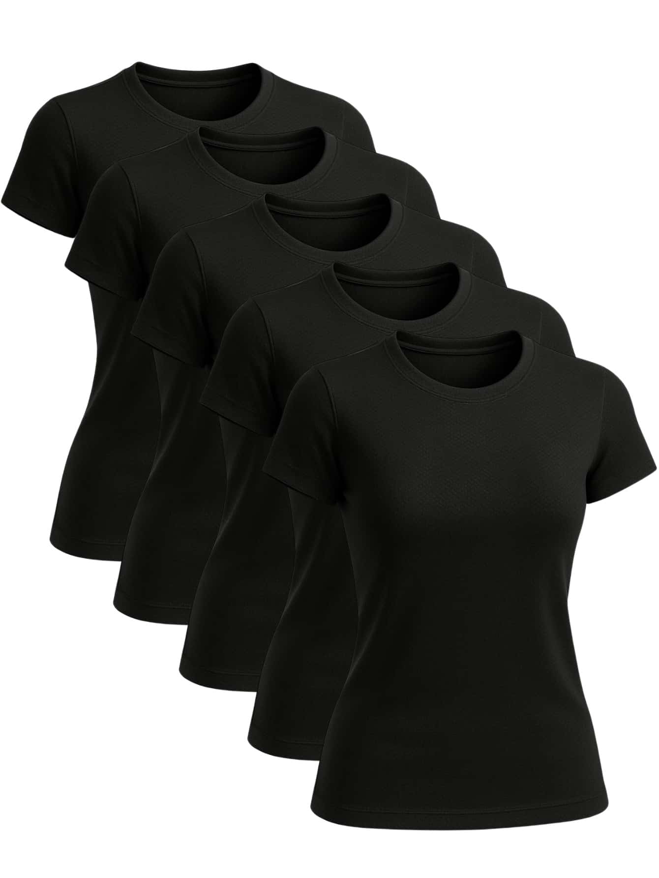 Women Sports Tees & Tanks - Negro - Ver 1
