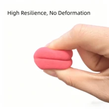 3pcs Heart-Shaped Makeup Sponges, Cute Cosmetic Blenders, Soft & Latex-Free Makeup Tools, High Cost-Effective - Red - View 8