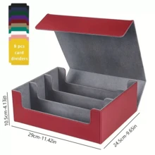 3000+ Card Holder Storage Box For Trading Card Game Enthusiasts, Includes 24 Colored Divider Tabs, Display Window Design Suitable For Card Collection - Multicolor - View 10
