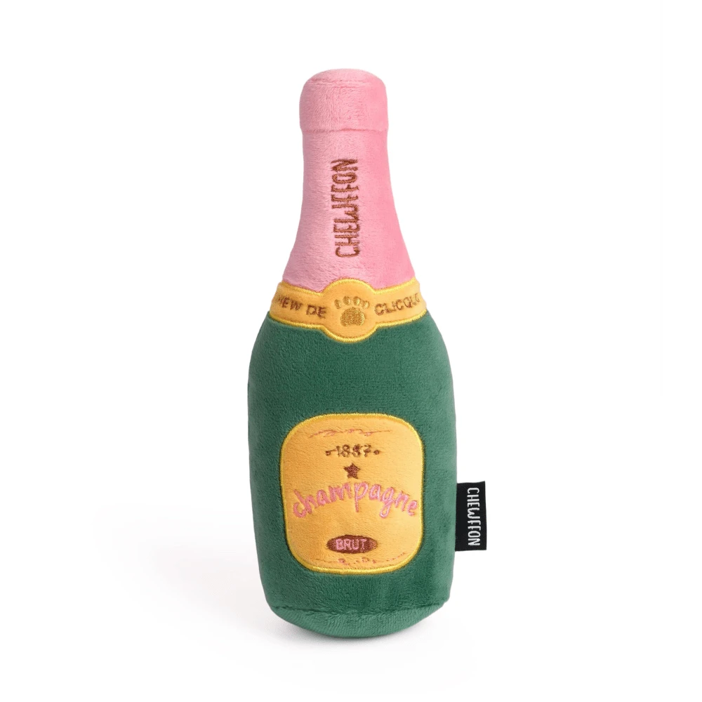 Dog Toy, Squeaky Dog Toys For Boredom, Plush Dog Present Chew Toy For All Breeds Dogs, Champagne Shape Interactive Dog Toys For Birthday Stimulating Gifts - 小瓶香檳 - View 1