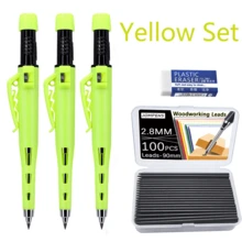 High-Quality 2.8mm Mechanical Woodworking Pencils Set, New Woodworking Marker Pens, 55 Mm Deep Hole Design, Built-In Sharpener And Protective Cover, Non-Breakable Lead Core, Suitable For Woodworking/ Professional Architects As Marking/Drawing Tools - Multicolor - View 13