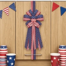 Independence Day Cabinet Bows Kitchen 4th Of July Holiday Memorial Day Bow Decorations Party Backdrop - Deep Sapphire Blue - View 5