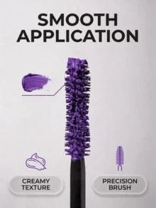 COSMI MILANO One Piece 15ml Made In Italy Colored Mascara, Creamy And Light Formula, Resistant And Long-Lasting, Uniform Coverage Without Clumps, Suitable For Sensitive Eyes, Creative And Unique Looks For Every Occasion, High Pigmentation, Volumizing Effect, Y2K Anti-Humidity And Does Not Smudge, Ideal For Everyday Use And Parties, Essential Makeup. - Purple - View 6