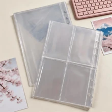 10/20/30pcs - A5 Clear Refill Pages, Double-Sided Photo Album, High-Quality PP Material, High Transparency, Loose-Leaf Binder Refill, A5 Notebook Refill Paper, Sticker Storage, DIY Sticker Book, Beads Iron Storage, Loose-Leaf Notebook Storage Bag, Large Capacity Sticker Storage Album, Photo Album, Planner, Sticker Book, Ledger, Notebook, Diary, Passport Holder, Idol Photo Card, Postcard, Trading Card, Instant Photo Card, Campus Card, Access Card Storage Bag, Suitable For School & Office Supplies,Card Holder - A5 - View 1