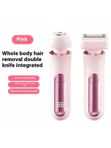 SKYWORTH 女士二合一电动剃须刀和比基尼修剪器 - USB充电式干湿两用女士剃须刀，适用于腿部和腋下 - 小巧旅行尺寸，适合度假、健身和浴室使用 - Silk Glide Pro - 查看 14