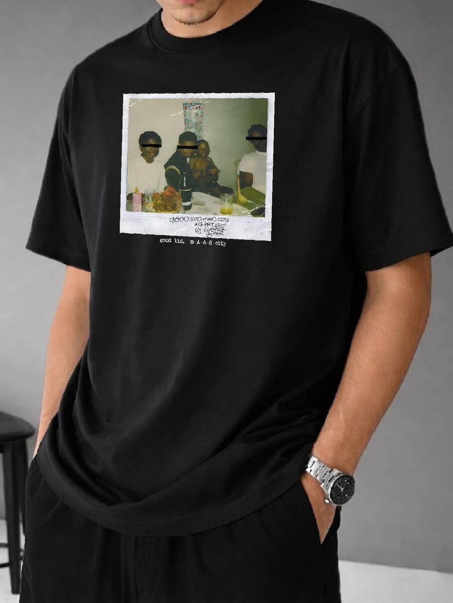 Men's Basic T-Shirt Street Wear Unisex 100% Cotton Fabric Fashion Streetwear New Release Immediate Shipping - Black - View 1
