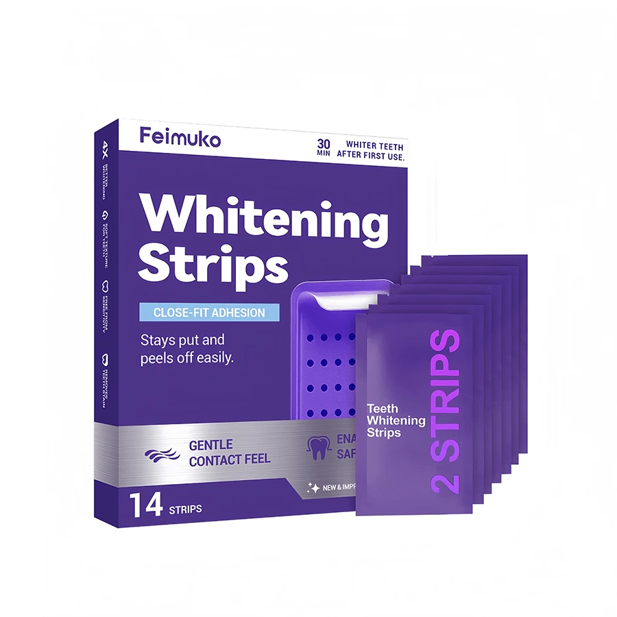 Purple Teeth Whitening Strips – Gentle Daily Purple Whitening Strips, Portable For Surface Stain Reduction & Natural Shine, Home & On-The-Go Use (28 Pack) - A - Xem 1