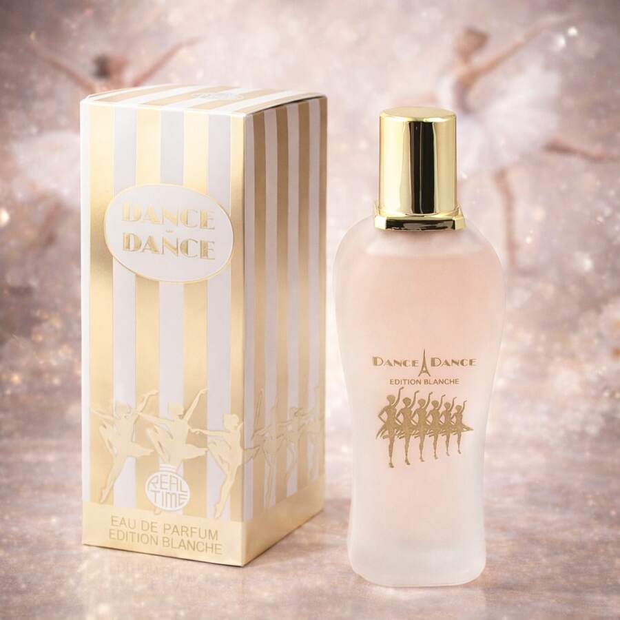 Perfume para Mujer Dance Dance Edition Blanche by Real Time - Eau de Parfum 100 ml (3.3 fl. oz.) | Fragancia Citrus Floral Sofisticada | Notas de Limón, Mandarina y Jengibre. - 100 ml - Ver 1