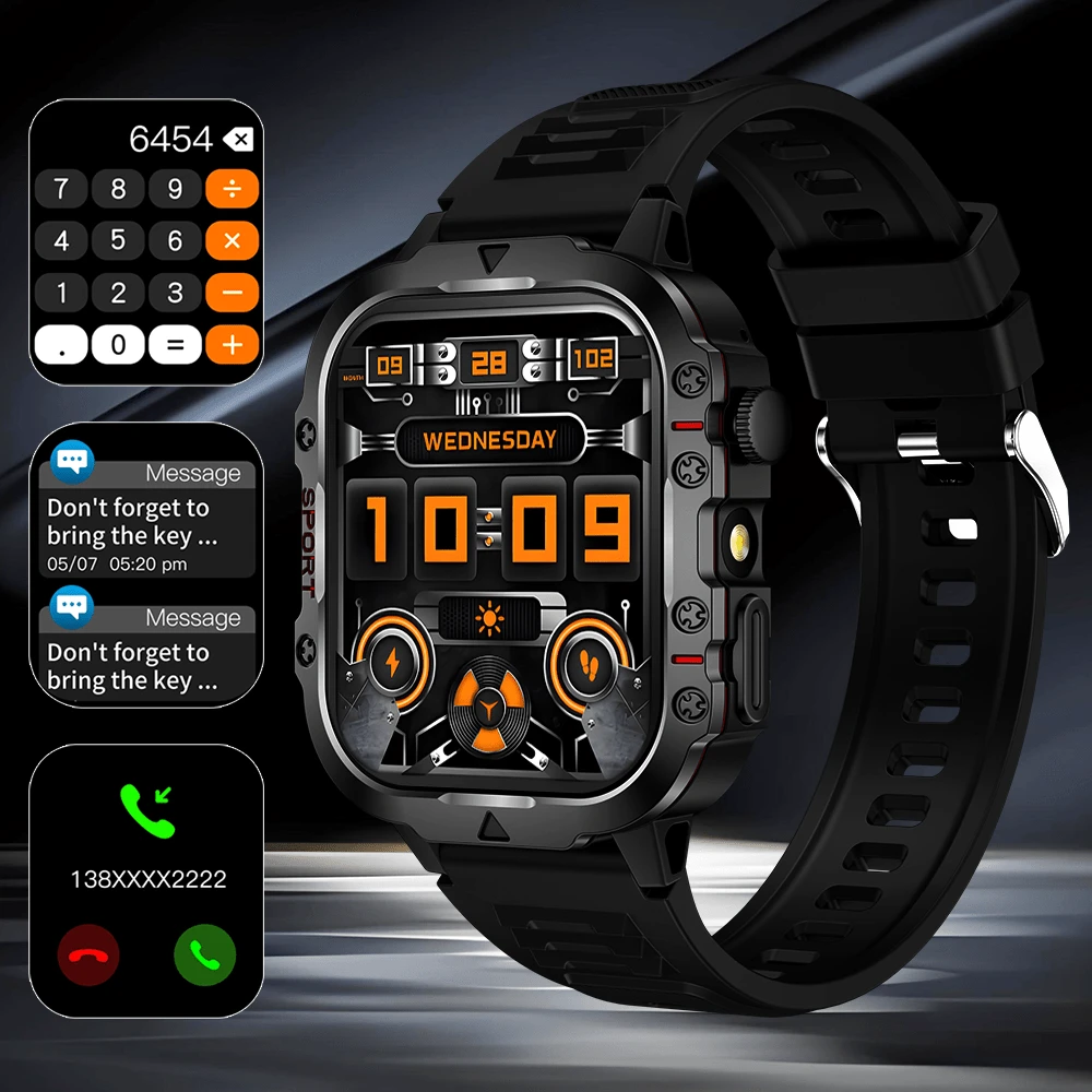 NcmRyu 2026 Highly Sought-After Multifunctional Smart Watch With Full Touch Display, Silicone Strap, And Gender-Friendly Design. Supports Basic Smart Functions Like Making And Receiving Calls, Provides Various Sports Modes, Compatible With IOS And Android Smartphones. With Its Fashionable Appearance And Practical Functions, It Makes An Ideal Gift For All Occasions And Festivals.