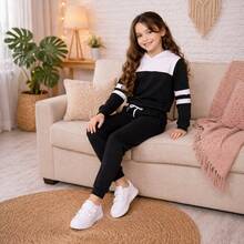 Girls' Tracksuit Set, Sizes 4 To 14 Years. - 白色 - 查看 5