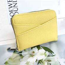 大容量クレジットカード財布 - 財布 レディース 二 ファッション付きジッパー付きコインパース、ソリッドカラーのミニマリストデザイン、複数のカードスロットとコインポケット、男性と女性のための軽量な財布、日常の通勤に不可欠、多分割クロージャーミニウォレット ポーチ>ミニ - マルチカラー - チェックする 14
