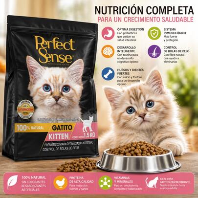 FANCY PETS Alimento para Gatito Cachorro Perfect Sense Kitten 1.5 Kg