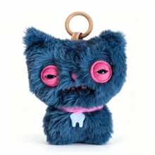 Spin Master Spin Master 官方 Fuggler 可爱牙齿怪兽毛绒挂件，暗巷夜猫牙齿怪兽可爱趣味钥匙扣，哥特风包包挂饰礼品 - 彩色 - 查看 14