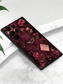 1个时尚幸运花蝴蝶图案保护壳，黑色TPU软壳，防刮防震，兼容华为荣耀、Galaxy A04e/A05s/A13/A14/A15/A34/A35/A50/A52/A53/A54/S21/S22/S23/S24/S25/S25 Ultra/S25 FE/S26/S26 Plus/S26 Ultra/S26 Edge、6A/7A/8A、12T/13T/14T（国际版） - 黑色 - 查看 4