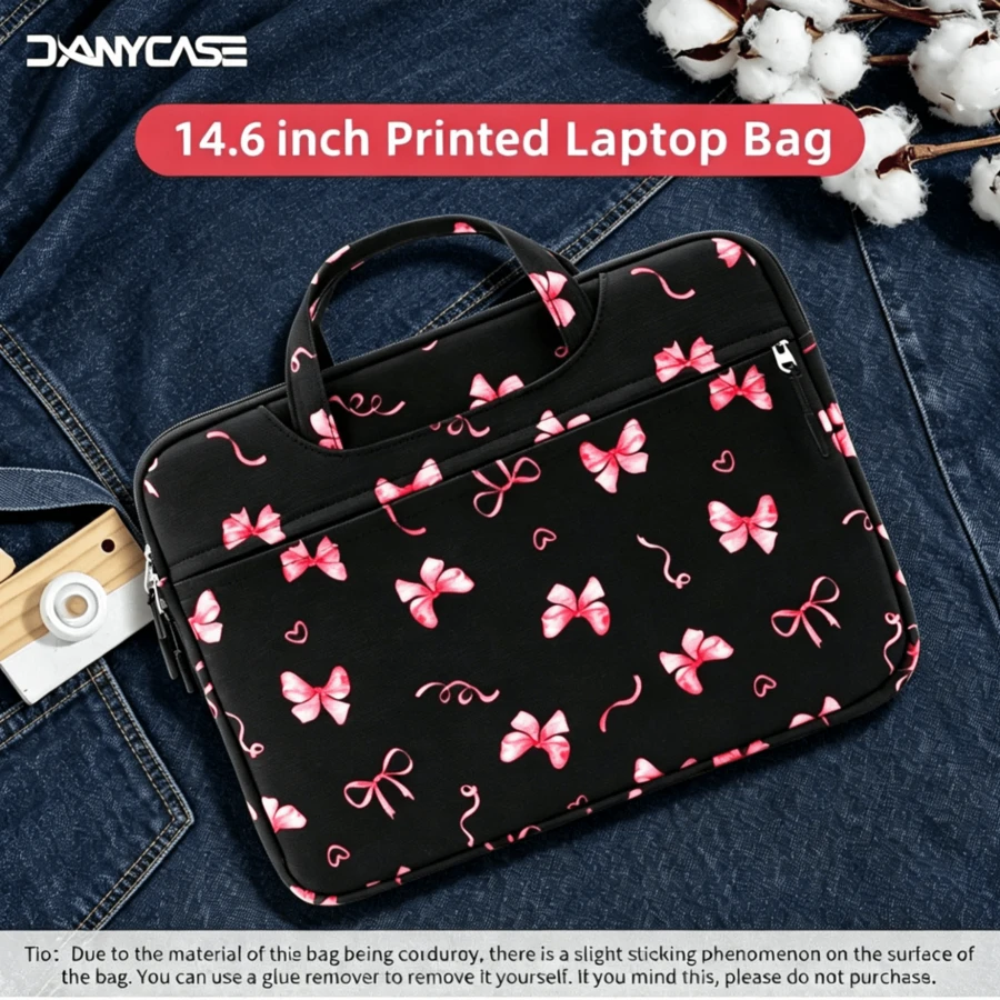 DANYCASE 12-14.6 Inch Laptop Sleeve, Suitable For Chromebook HP, Waterproof Durable Carrying Bag With Shoulder Strap, 360° Full Protection