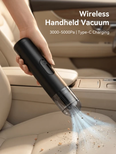 LEVIATECH Máy hút bụi cầm tay mini | Chức năng hút và thổi mạnh mẽ, màn hình LED, động cơ không chổi than 60W, pin dung lượng lớn 3000mAh, sạc USB, đa chức năng, thích hợp để vệ sinh xe hơi, nhà cửa, bàn phím, máy tính và máy pha cà phê.