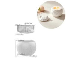 SILIKE LUFEI Cetakan Tanah Liat untuk Kotak Penyimpanan Telinga Kucing DIY, Cetakan Resin, Cetakan Silikon Dekorasi Penyimpanan Meja, Cetakan Stoples Tempat Lilin Bulat, Pembuatan Wadah Aromaterapi - Kit cetakan silikon - View 9