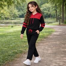 Girls' Tracksuit Set, Sizes 4 To 14 Years. - Hot Pink - View 2