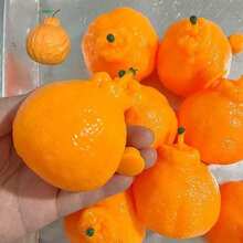 1個逼真柑橘紓壓捏捏玩具 柔軟絲滑彈性觸感 趣味擠壓壓力球 多場景氛圍辦公室裝飾 感恩節、新年與生日送給伴侶的貼心放鬆禮物 - 彩色 - 查看 9