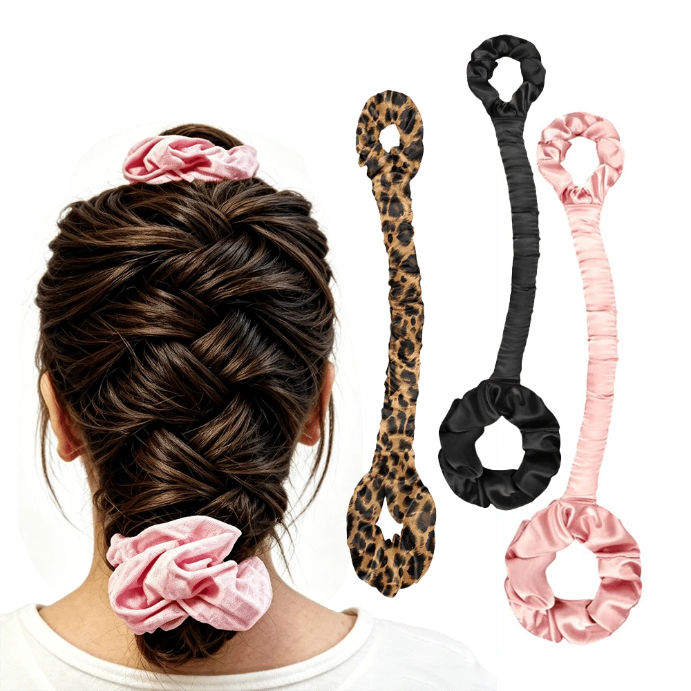 1 chiếc máy uốn tóc không dùng nhiệt dành cho nữ, chất liệu cao su, tạo kiểu tóc gợn sóng qua đêm, dụng cụ uốn tóc không gây hư tổn. - Nhiều màu - Xem 1