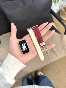 1条可爱简约真皮表带，适用于苹果S10/S11及类似型号 - 彩色 - 查看 5