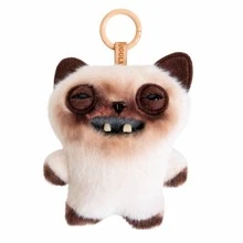 Spin Master Spin Master 官方 Fuggler 可爱牙齿怪兽毛绒挂件，暗巷夜猫牙齿怪兽可爱趣味钥匙扣，哥特风包包挂饰礼品 - 彩色 - 查看 9