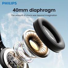 Philips TAH2020 Wireless Over-Ear Headphones Bluetooth 5.4, Up 至 50H Playtime, 40mm Drivers with Deep Bass, AI Call Noise Cancellation, Foldable Lightweight Design, Wired/Wireless Dual Mode, 3.5mm Jack, Built-in Mic - 查看 6