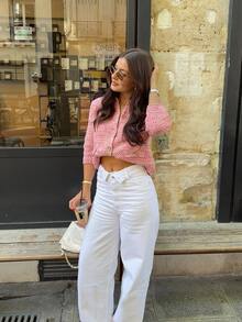 Women's New Knit Top, Elegant For Summer Vacation - Pink - View 3