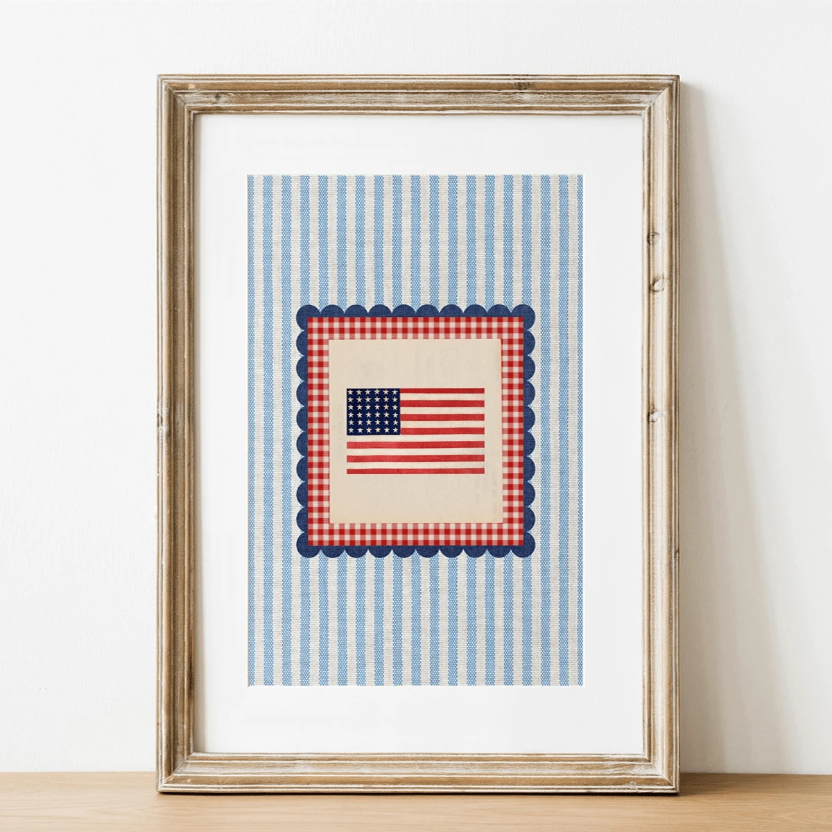 1 pezzo Quadro da parete in tela con bandiera americana in stile rustico, opera d'arte stampabile con bandiera americana in stile accademico, motivo a bandiera USA per il 4 luglio, decorazione americana, quadro su tela, arte con ragazza di moda, opera d'arte con citazione ispirazionale, decorazione per la casa, tela appesa - A - Visualizzare 1