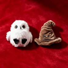 MINISO Harry Potter Series Plush Sorting Hat Fridge Magnet Plush Hedwig Fridge Magnet Cute Owl Refrigerator Magnet Figurine Hanging Ornament Cartoon Sticker Gift - 均碼 - 查看 5