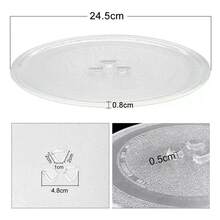 24.5cm 9.6 Microwave Glass Plate, Heat Resistant Turntable - A - View 7
