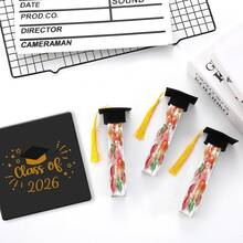 Bộ 10 hộp quà kẹo tốt nghiệp năm 2026, bao gồm 5 mũ tốt nghiệp mini và 5 hũ kẹo, thích hợp làm quà tặng cho khách mời dự tiệc tốt nghiệp, hộp quà nhỏ đựng tiền mừng tốt nghiệp, quà tặng nhỏ tự làm cho tiệc tốt nghiệp năm 2026. - Nhiều màu - Xem 5
