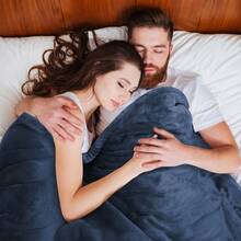 Heated Blanket Throw, 72"Lx84"W Oversized Flannel Heated Blankets, Warm And Snuggly Cozy, Auto Shut-Off 10 Hours, Machine Washable, - 藍色 - 查看 3