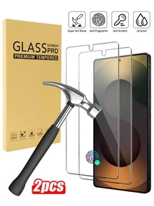 2片/套 6.9英寸钢化玻璃屏幕保护膜，适用于三星Galaxy S26 Ultra/S25/S25，9H硬度高清，超声波指纹解锁，兼容手机壳 - 無色 - 查看 1