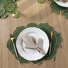 Kit Jogo Americano Sousplat Bordado Suplat de Mesa Posta Com Guardanapos Simples - Napoles - Visão 5