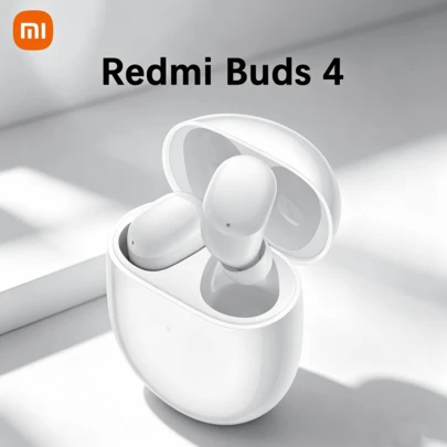  Xiaomi Redmi Bluetooth Noise-Cancelling Wireless Headphones (With Active Noise Cancellation Function ANC), Hybrid Active Noise Cancellation Dual-Transparent Mode Bluetooth 5.2 Earbuds, Equipped With A 620mAh Capacity Charging Case, With A Playback Duration Of Up To 30 Hours, Strong Bass Effect, Compatible With IPhone And Android Systems, Available In White And Black Colors.