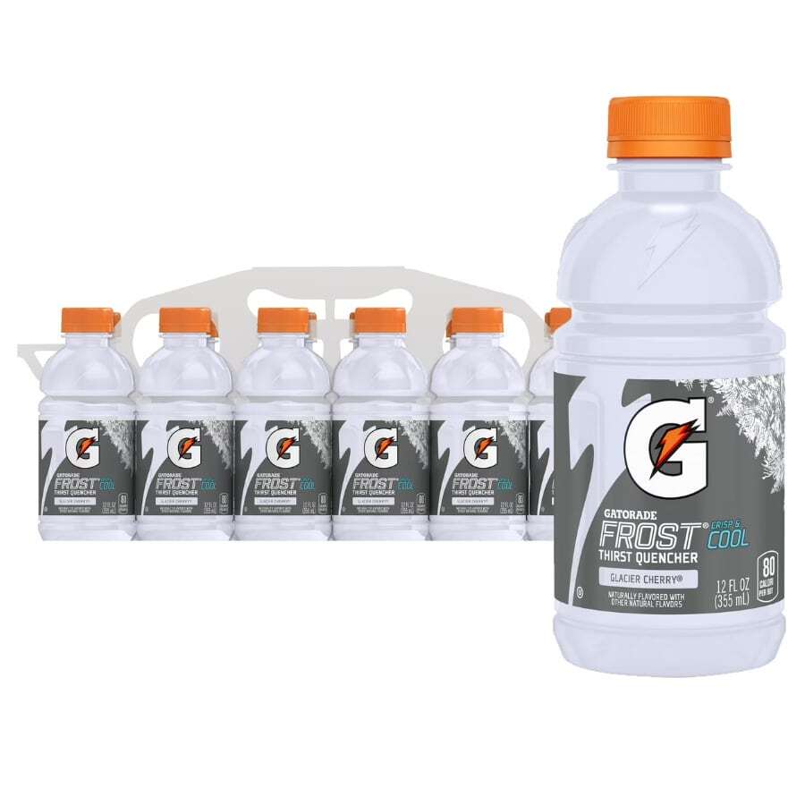 Gatorade Glacier Cherry Flavor Ready-To-Drink Sports Beverage Bottles – 12 Pack Refreshment Set - 5ml - View 1